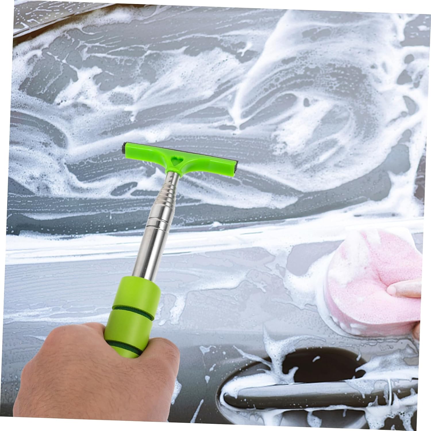 Windshield Cleaner Tool Telescopic Wiper Car Mirror Blindspot Remover Squeegee for Side Mirror Cleaning Auto Glass Cleaning Gadget
