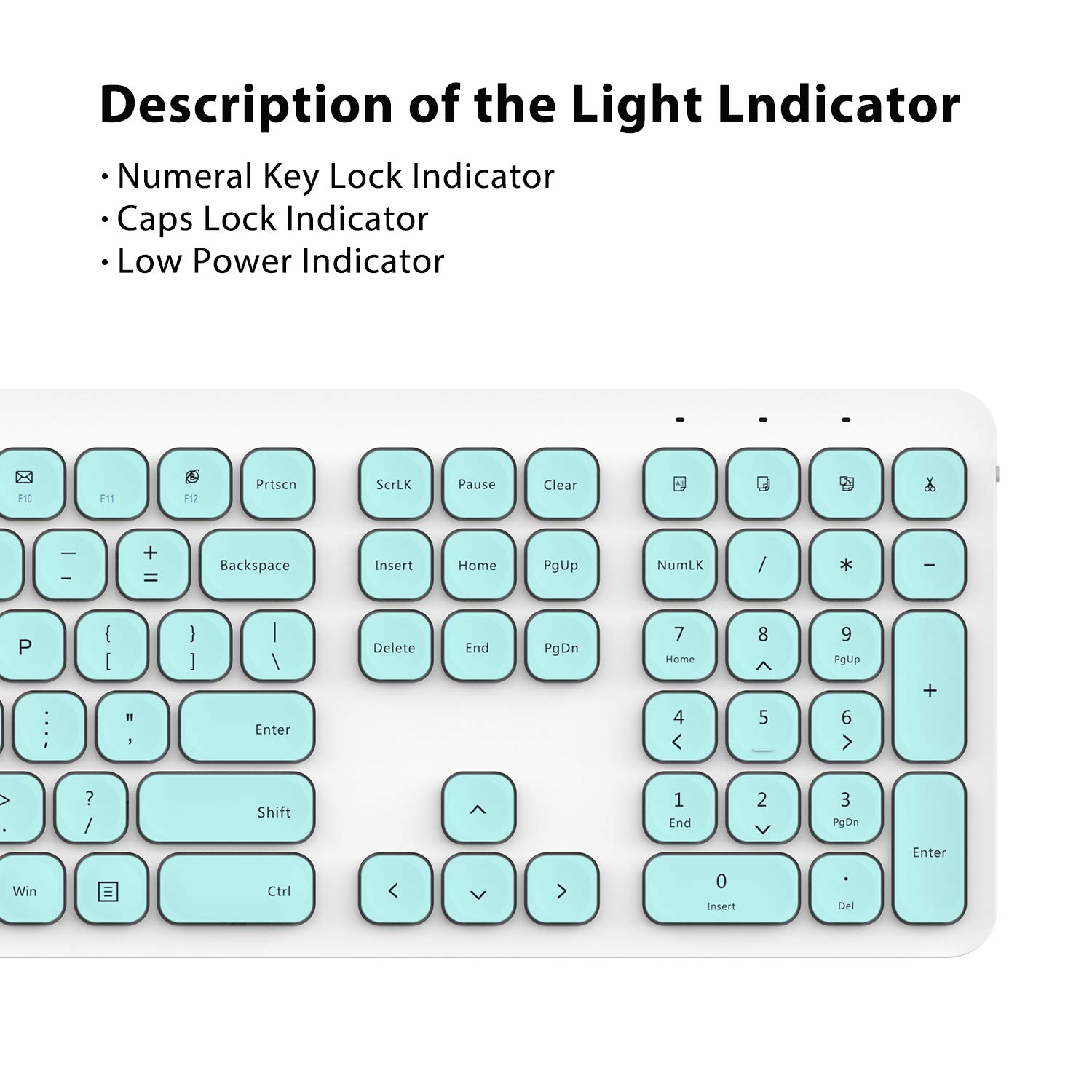 cimetech Wireless Keyboard, 2.4G Advanced Full Size Keyboard with