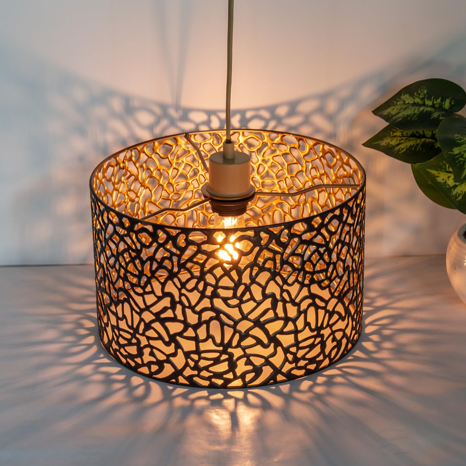 Osasy Metal drum lampshade, Unique Moroccan Iron Lamp Shades