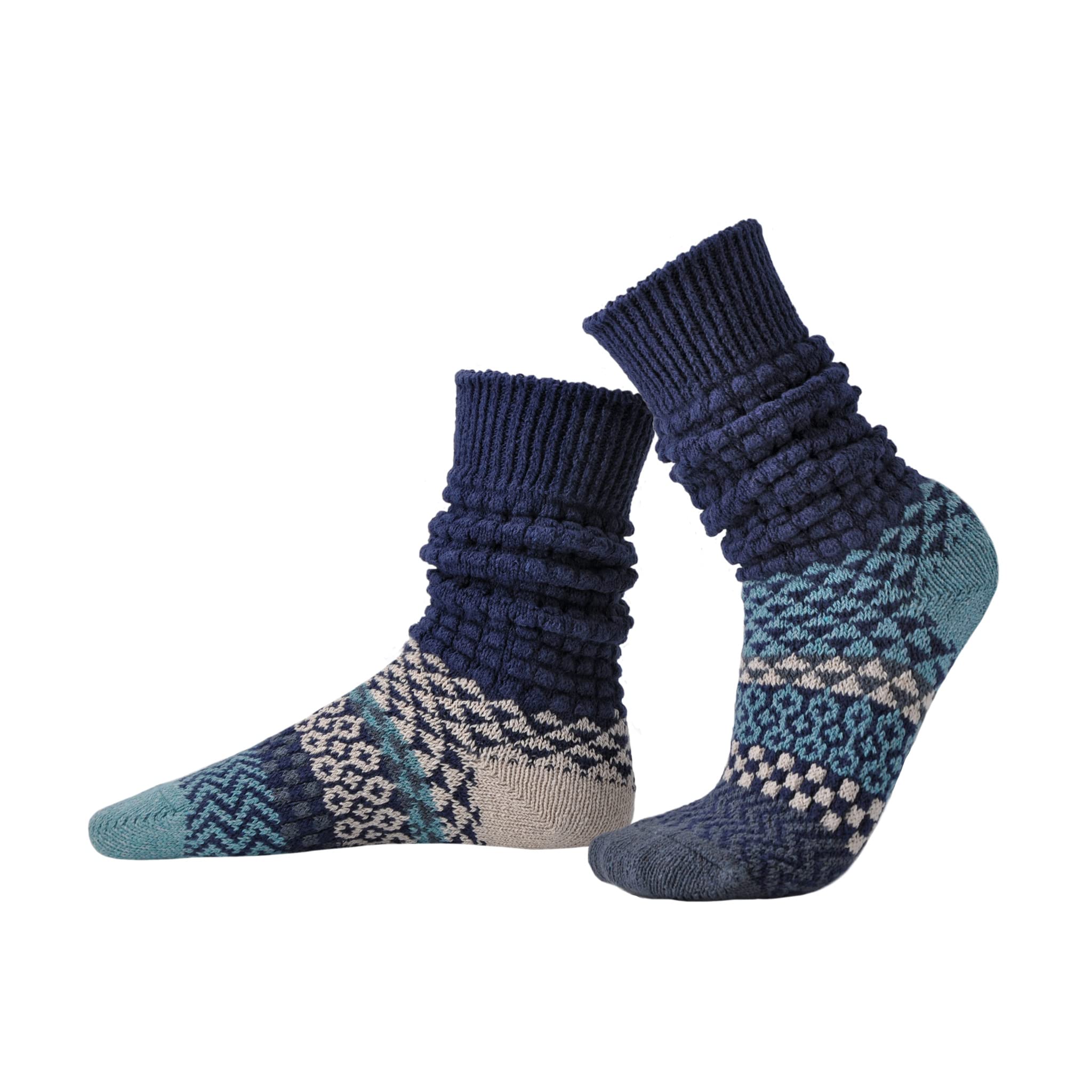 Solmate Fusion Socks - Cotton - Blue - Size 4-6
