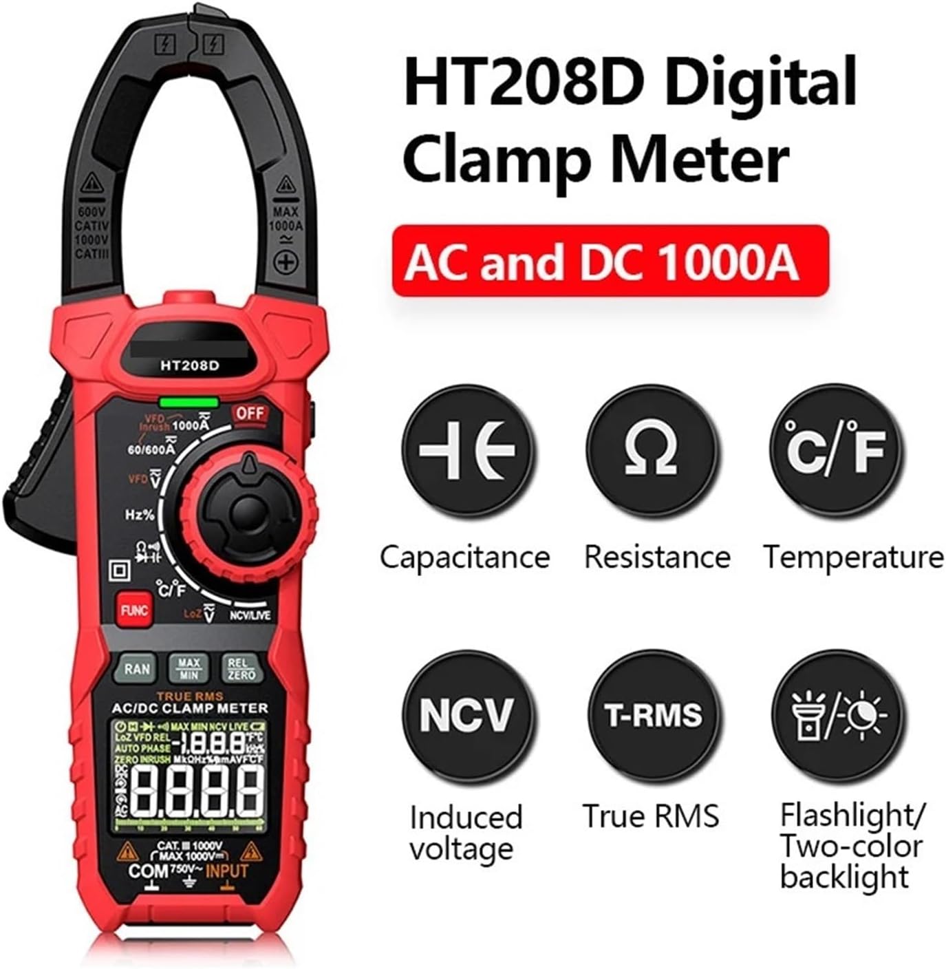 LIBODD HT208A Digital Clamp Meter features overview