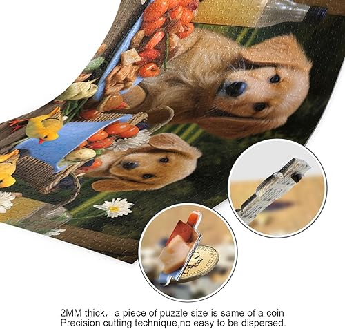 Miniatura 3 de Jigsaw Puzzle 500 Pieces for Adults Kawaii Dogs and Birds Picnic Wood Puzzles Educational Brain Toys 21215437