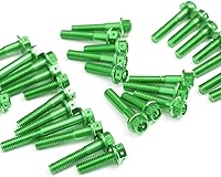 Vista 22 de MC Motoparts Race Spec Kit de pernos de motor cabeza HEX M6 compatible con XJ6 Diversion/F 2009-2016 13 14 15 16 (azul)