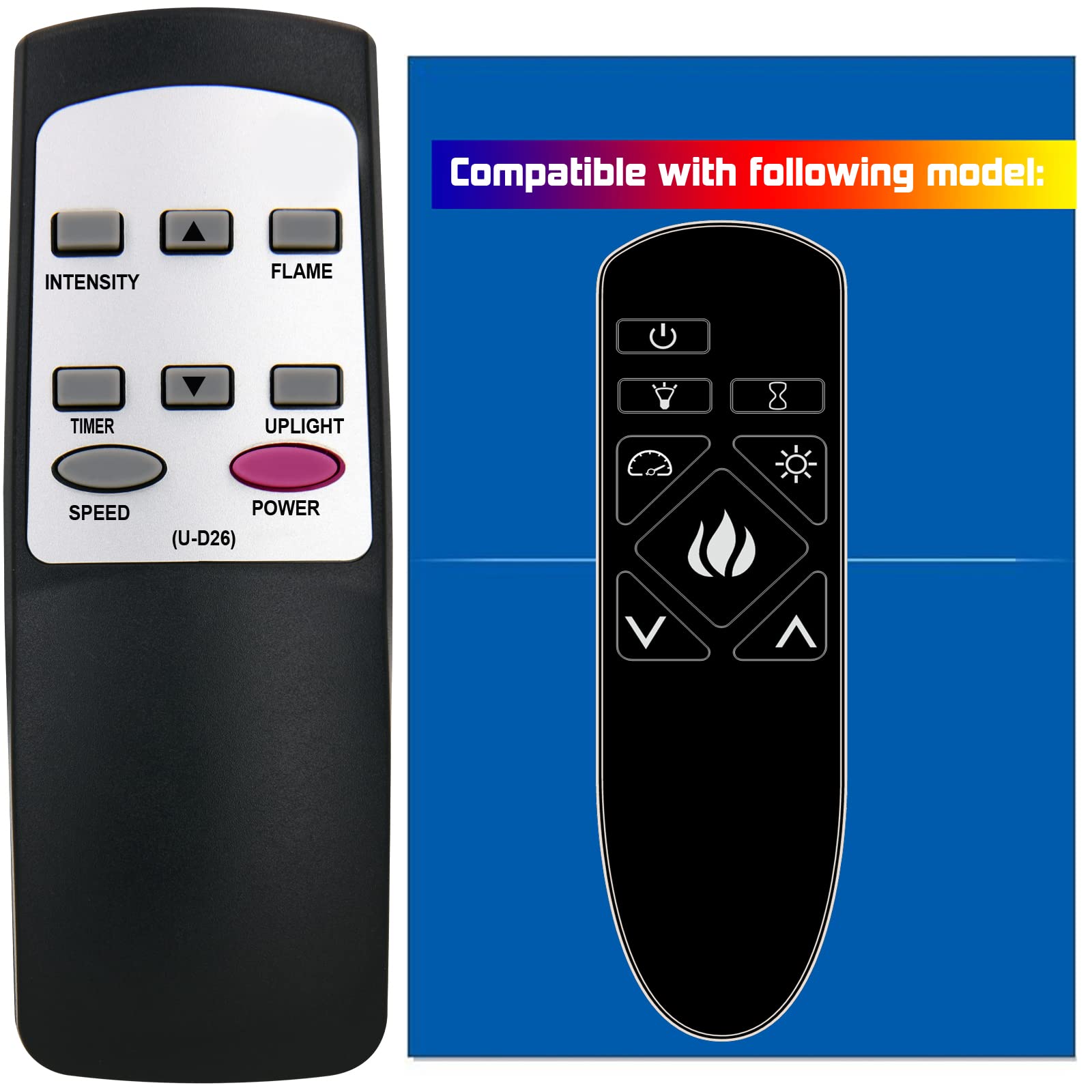 Replacement Remote Control For Heat Surge Electric Fireplace Models W9 & W15 – Easy To Use 10 thumbnail image