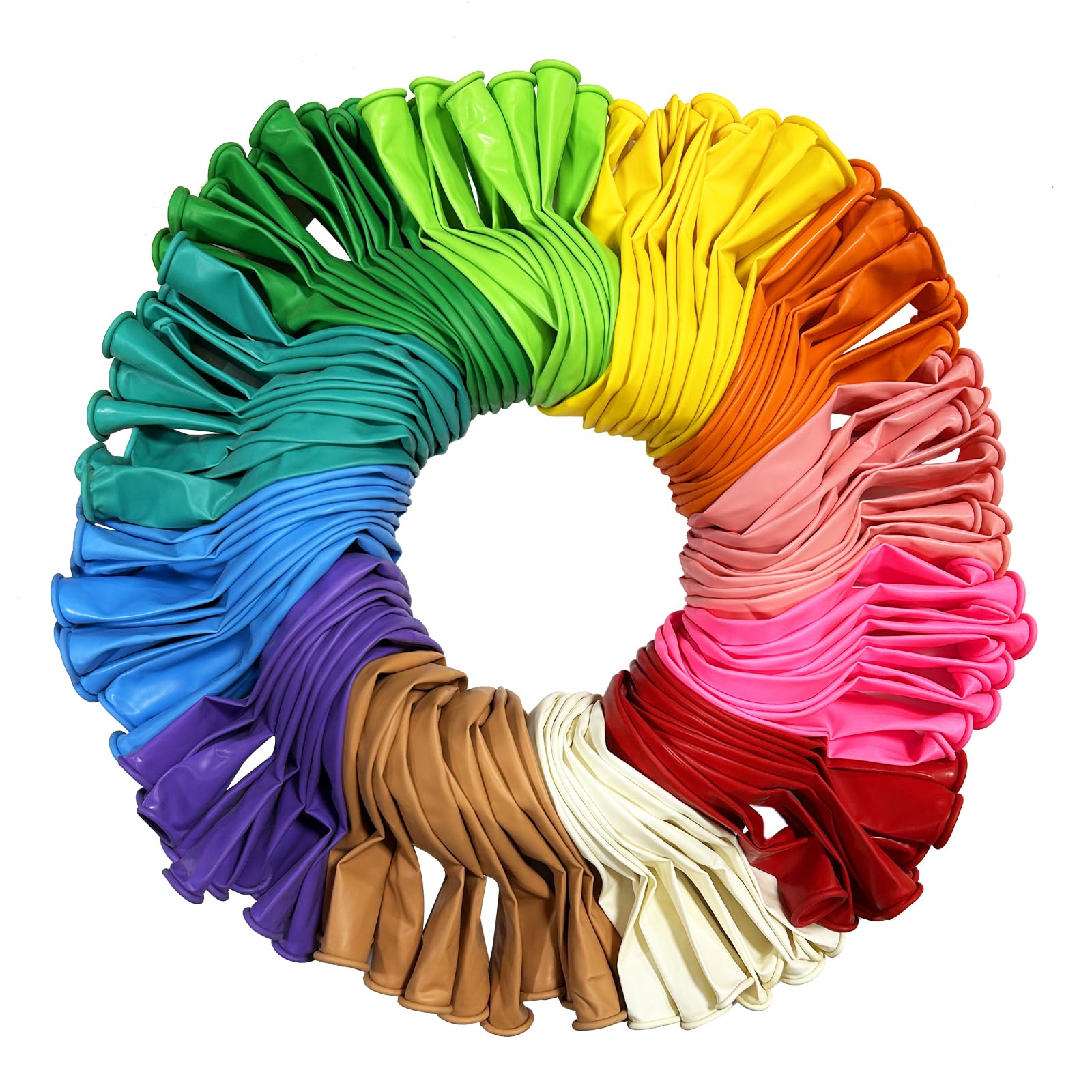 YALLOVE 120Pcs Latex Balloon Assorted Color, 12 inch/30.5cm for Helium or Air Use, Thickened Balloons for Baby Showers Birthday Grad Party Arch Stand Decorations