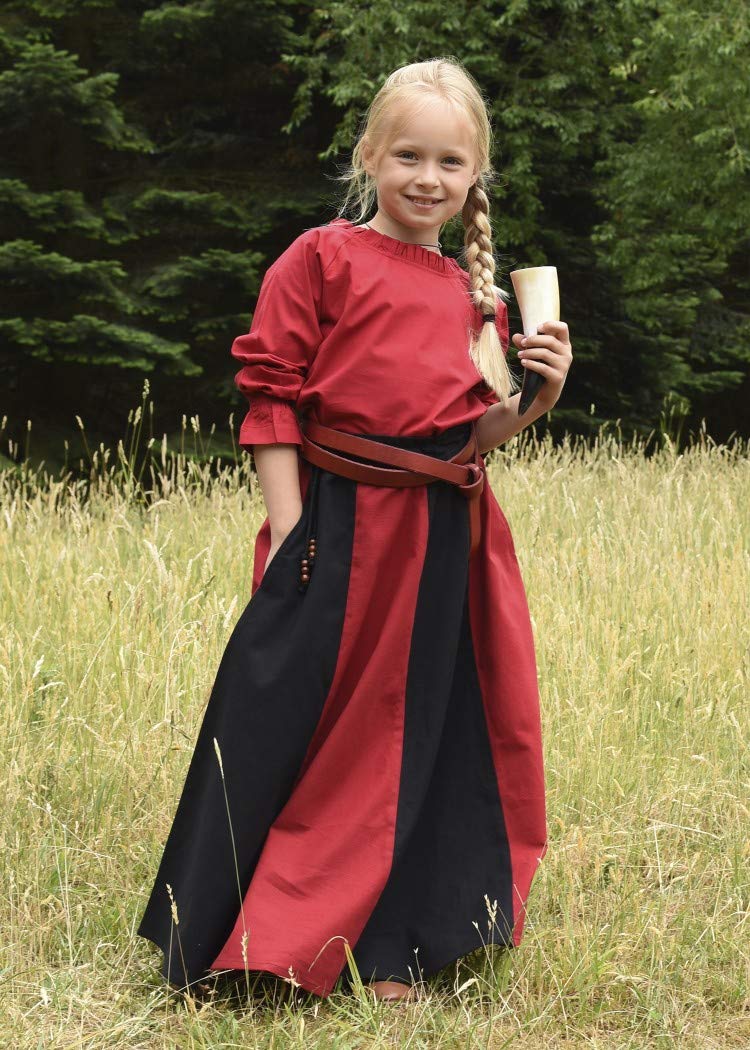 Battle-Merchant Helena - średniowieczna bluzka dla dzieci dla dziewcząt - LARP karnawał koszula - różne wzory