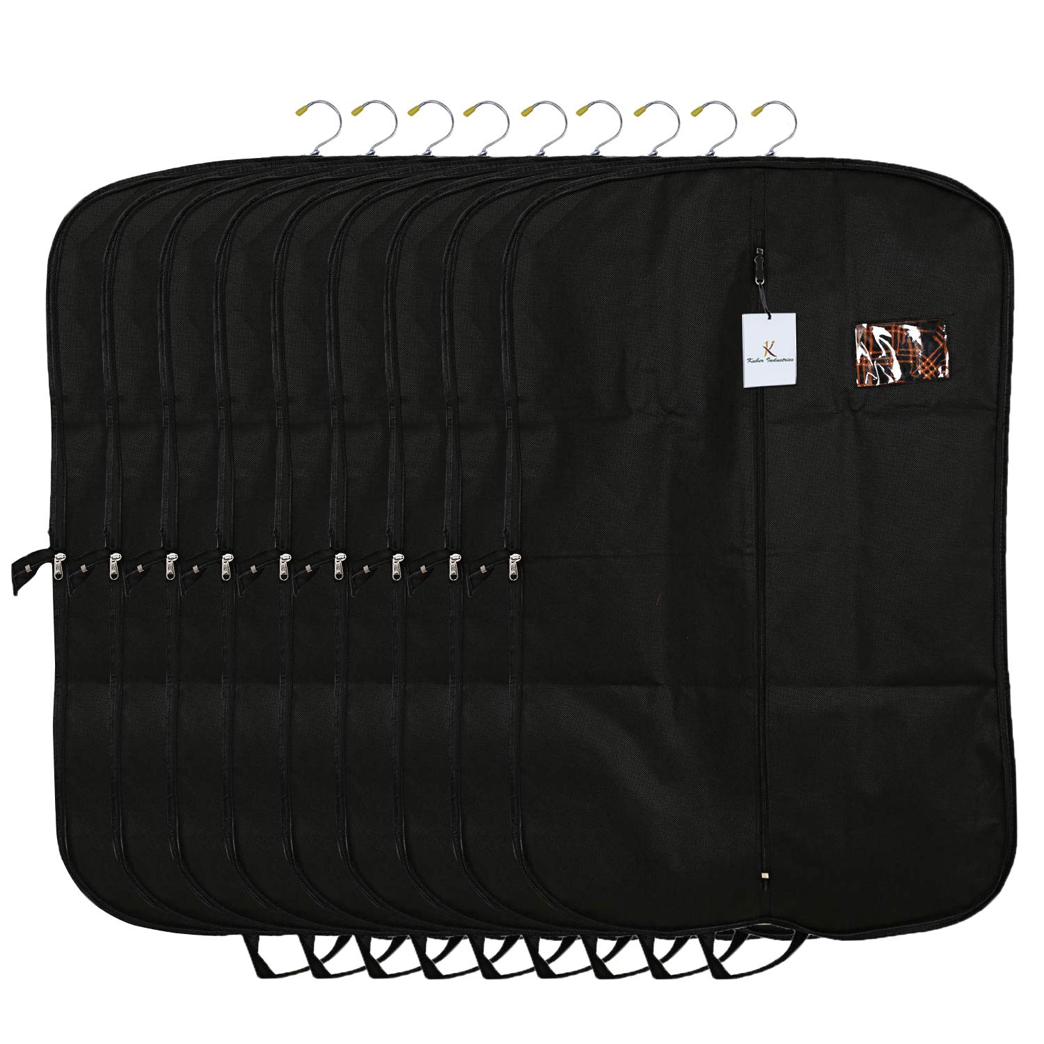 Kuber Industries 9 Pieces Foldable Non Woven Mens Coat Blazer Suit Cover (Black) -CTKTC41371 (B084J1FRWJ) Amazon Price History, Amazon Price Tracker
