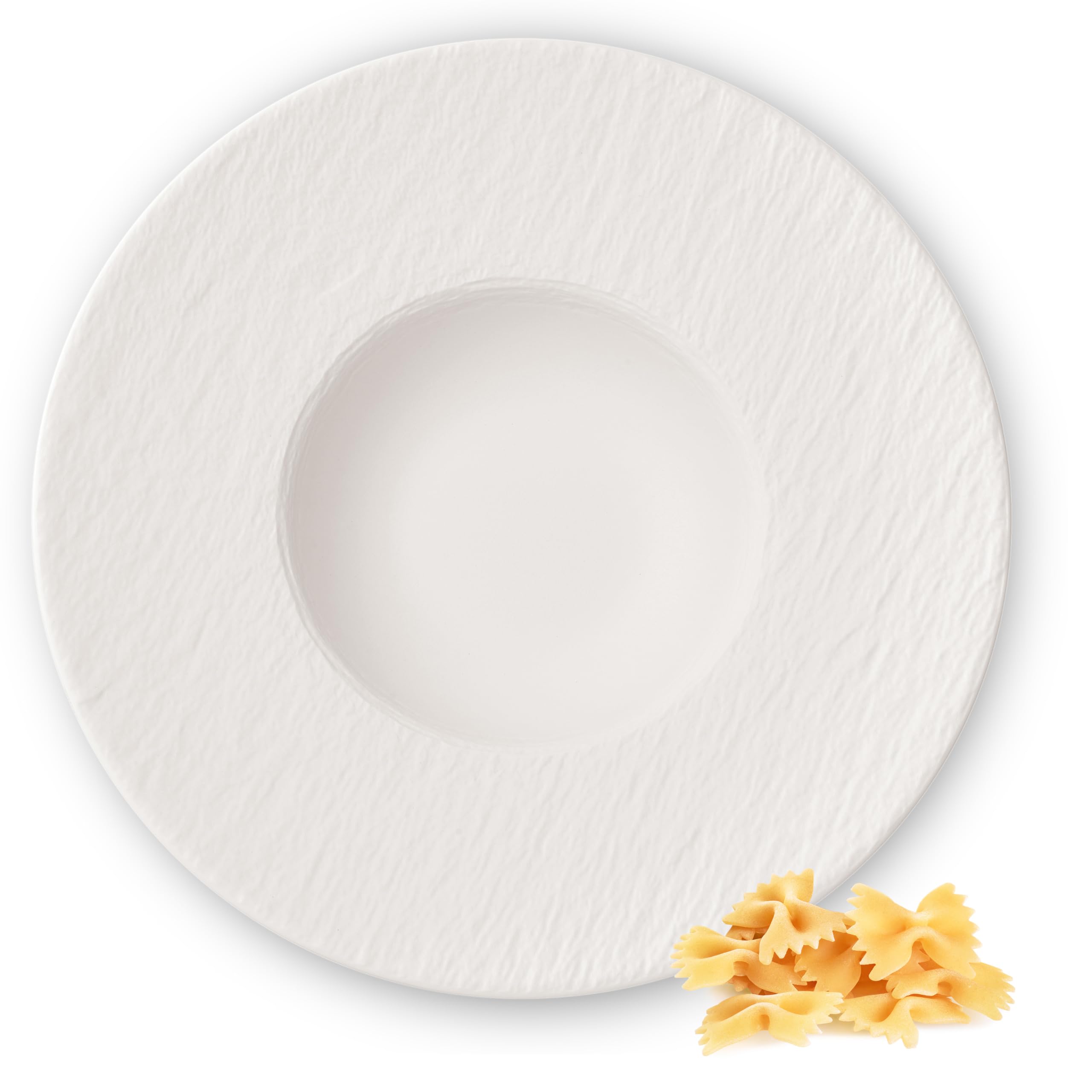 Manufacture Rock Blanc Pasta Plate, 29 cm, Premium Porcelain, White