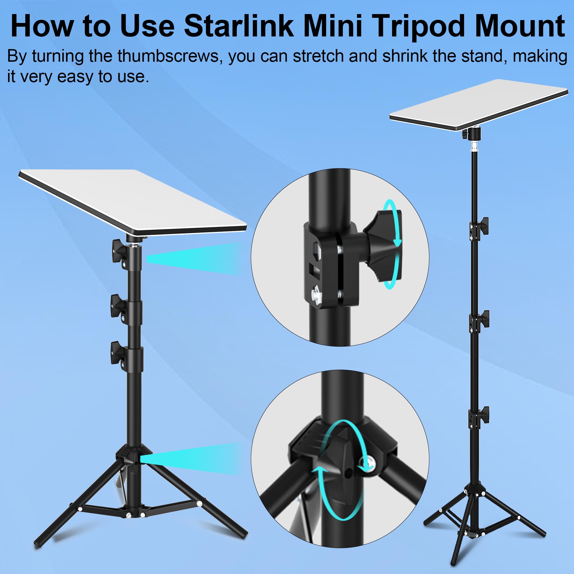 Supporto Per Tettuccio Starlink Mini – Adattabile A Barre Da 0,47 A 1,89 Pollici, Inclinazione 9° E Montaggio Impermeabile