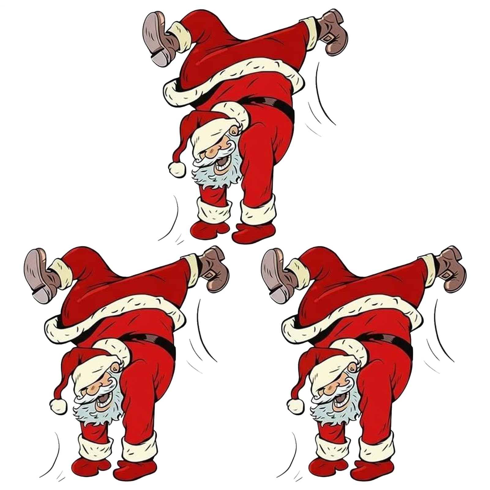 Autocollants de Noël imperméables pour toilettes au design festif durable - Lot de 3 stickers WC
