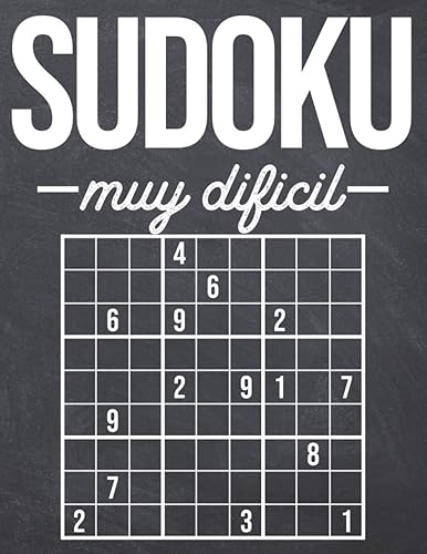Sudoku Muy Dificil Rompecabezas de Sudoku para adultos, expertos y mayores en letra grande - Nivel de dificultad Extremo - Con soluciones (Spanish