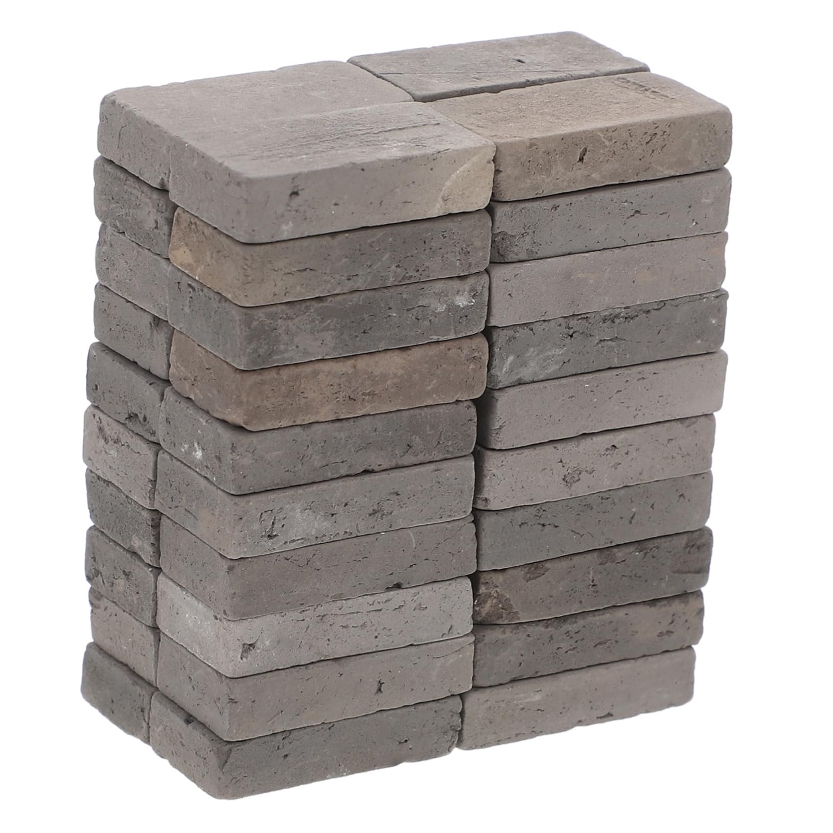 HYTROVE 40pcs Miniature Grey Bricks for Crafts Diy Mini Construction Blocks Small Fake Brick Set for Dollhouse Landscaping and Micro Garden Decor Accessories