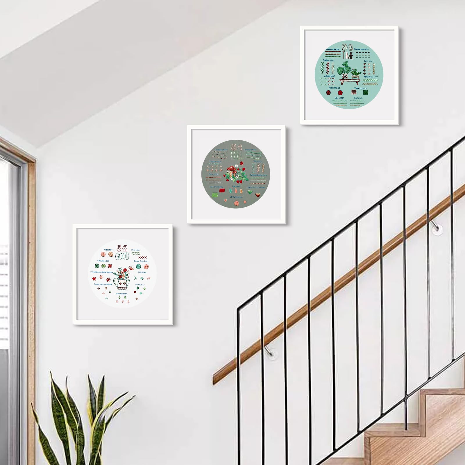 SEBOVIM Sticken Set Für Erwachsene - Pflanzen Embroidery Kit Für Anfänger