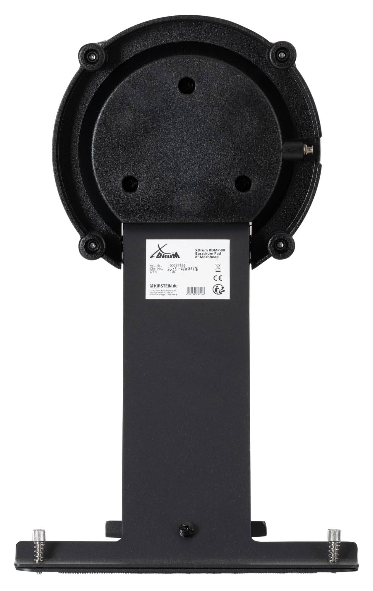 XDrum BDMP-08 8" Kick Pad con Set Meshhead - Espansione o sostituzione per kit E-Drum - 8" Mesh Head - Stabilità garantita da spuntoni - Compatibile con Roland - Include pedale singolo