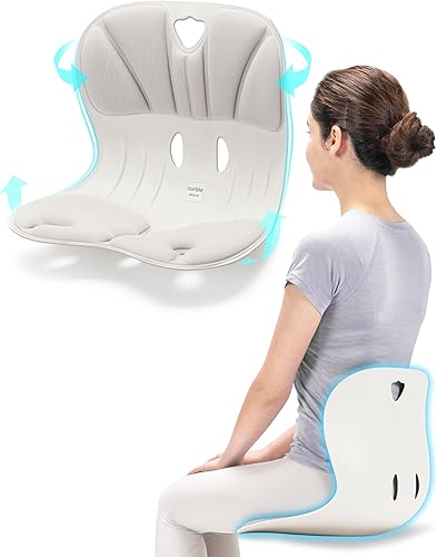 Curble Wider (Estándar Ancho) Silla Ergonómica de Soporte para la Espalda, Soporte Lumbar para Corrección de Postura y Alivio del Dolor de Espalda,