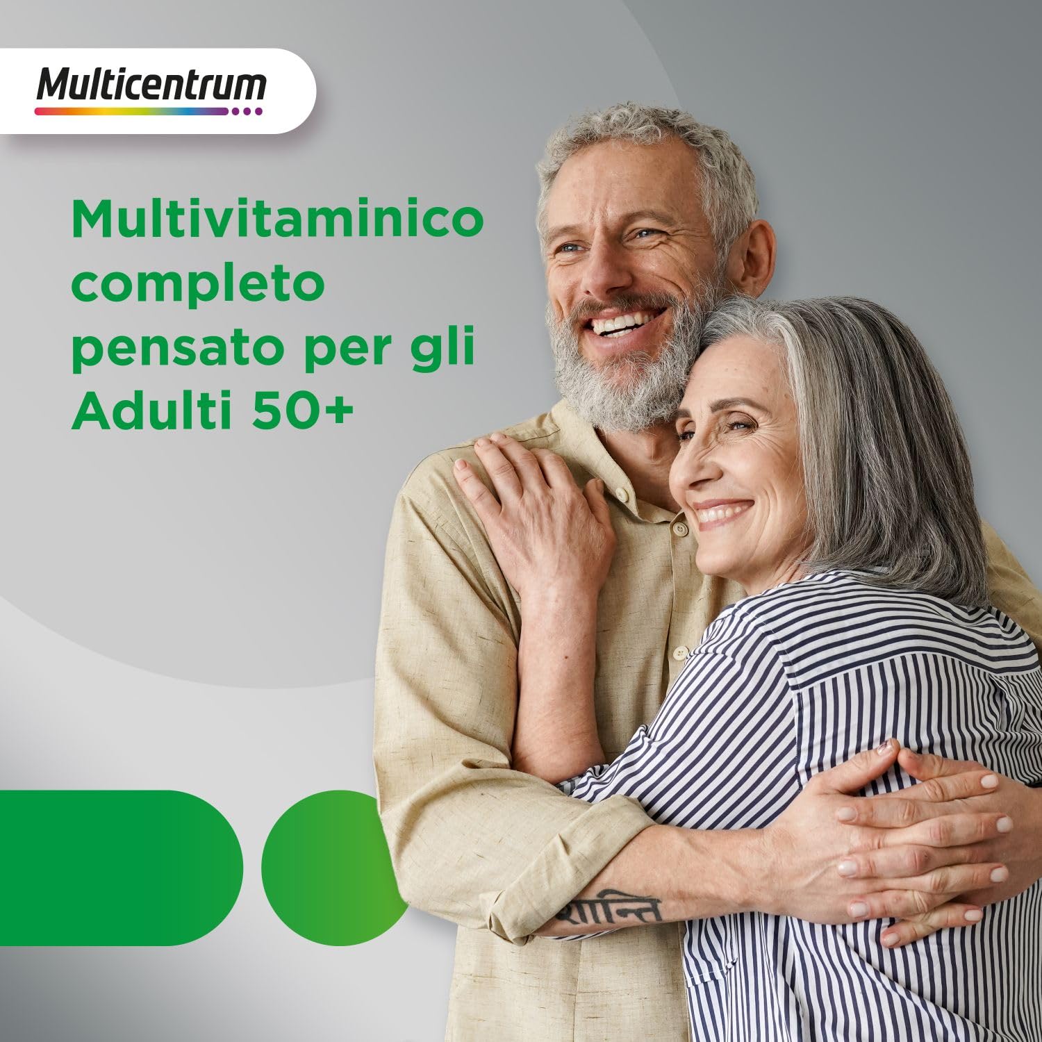 Multicentrum Adulti 50+, Integratore Multivitaminico Completo, 90 Compresse | con Vitamina B e D