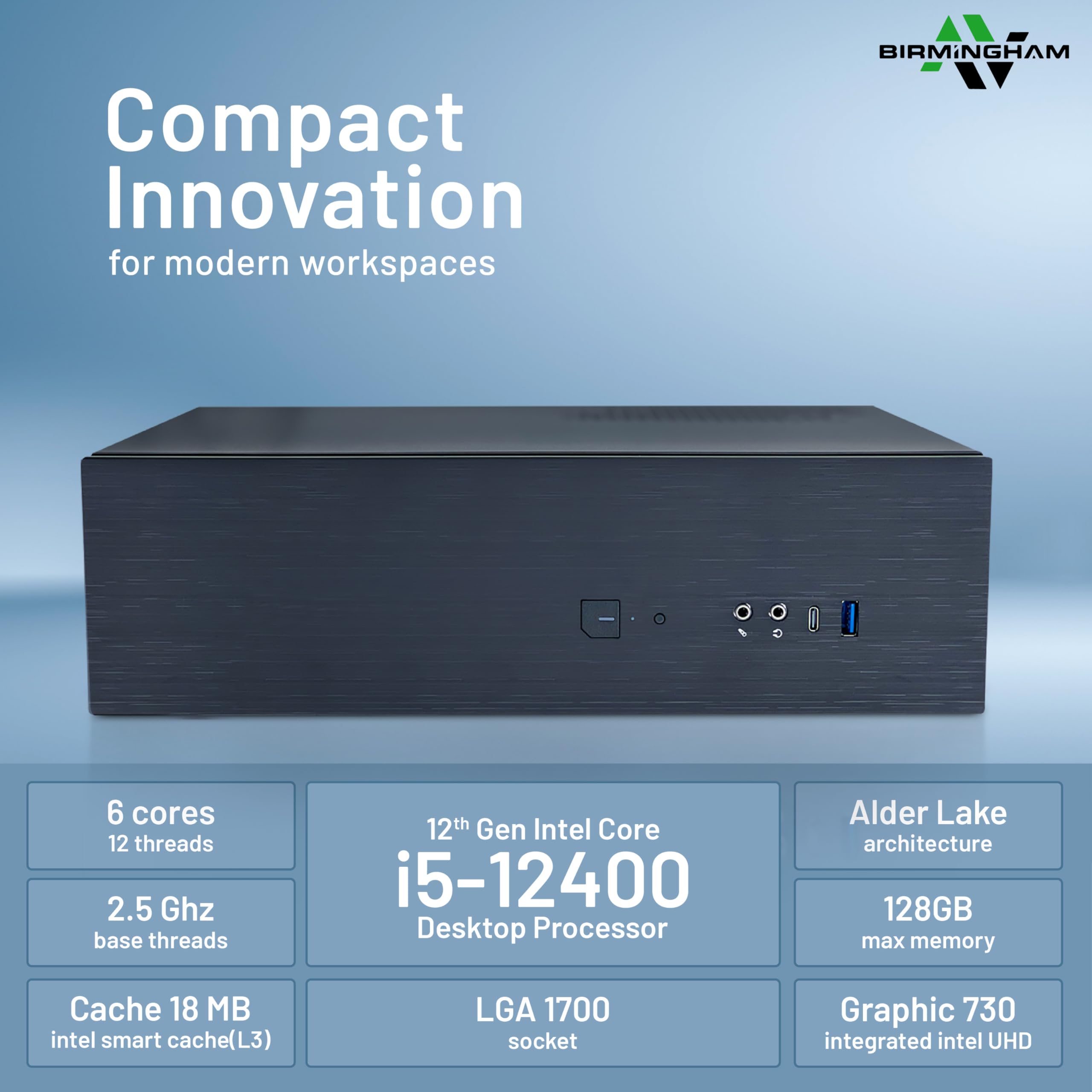 Desktop PC – Intel Core i5-12400 12th Gen • 32GB DDR4 RAM • 1TB