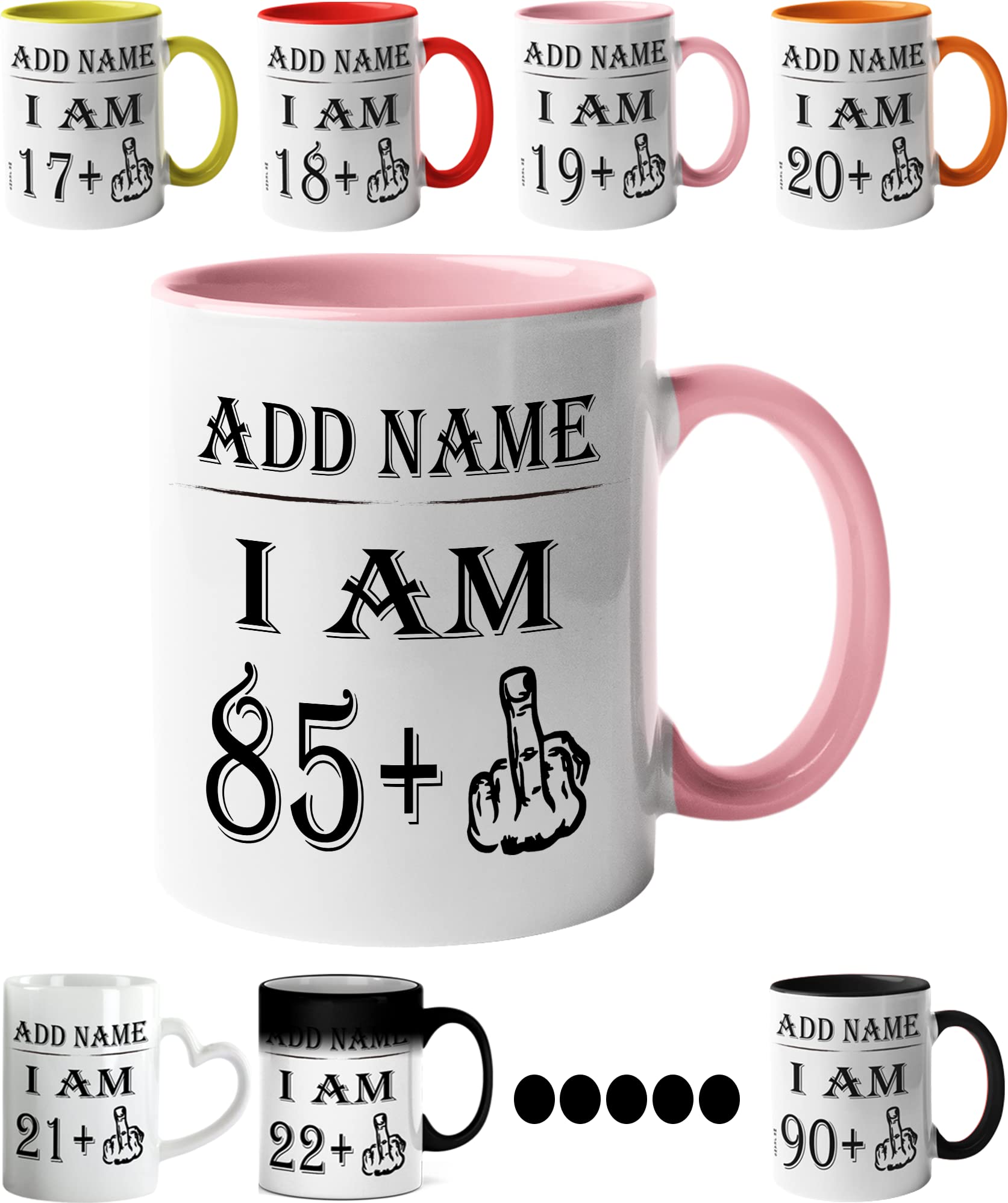 Mr Jeans LTD 86th Birthday Funny Mug - Personalised Mug/Cup - Add Name - I am 85 Plus one Coffee Mug Gag Party Idea as a Joke Celebration Eighty Adult Mug โ image 1