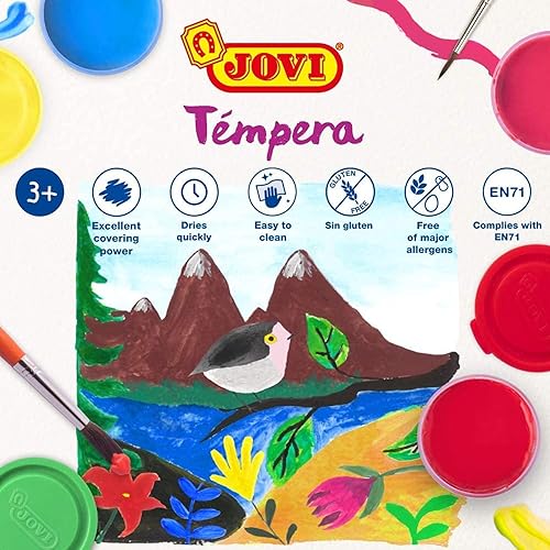Miniatura 3 de CAJA 5 BOTES TEMPERA NARANJA 35ML JOVI