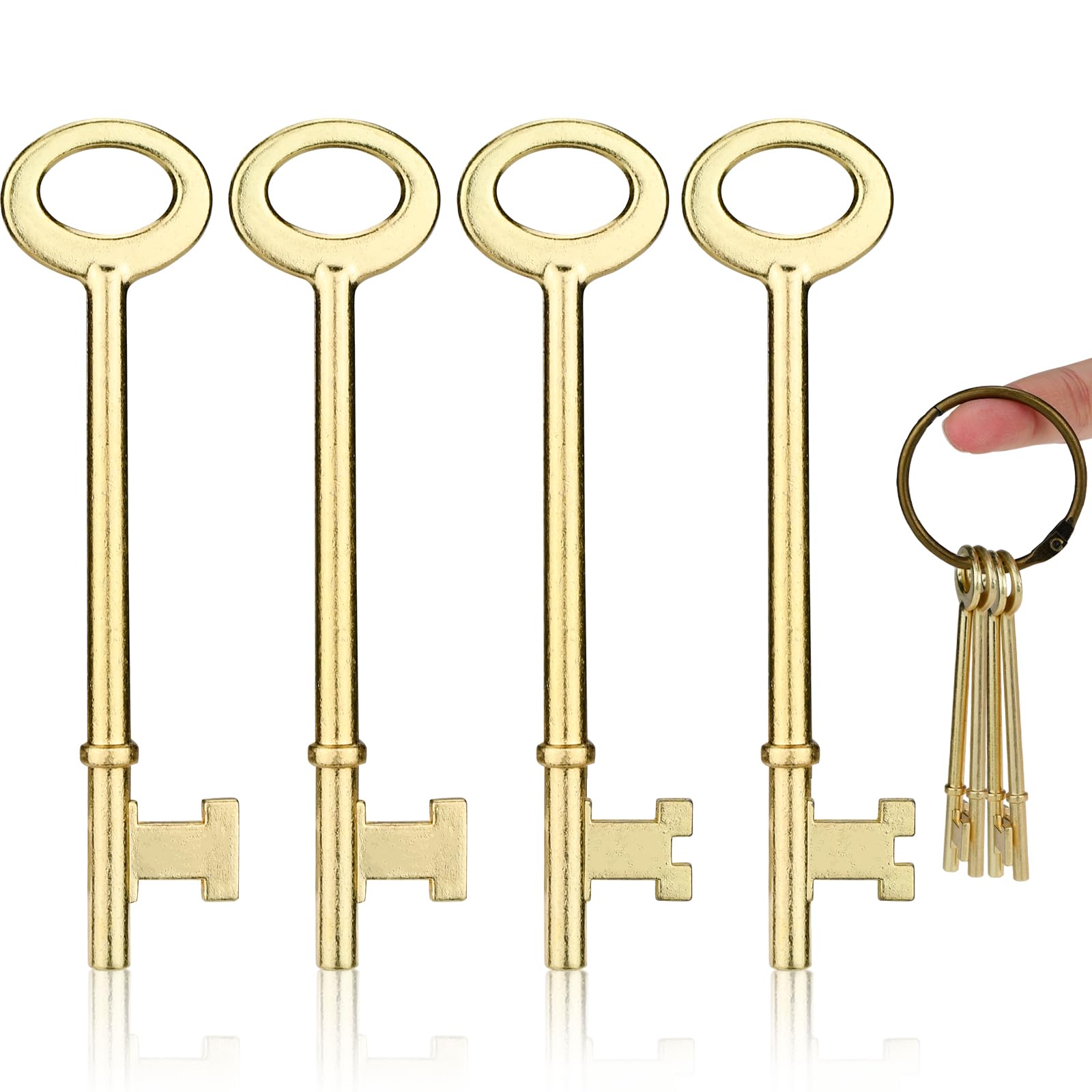 Skeleton Key, 4-Pack KY-32 KY-33 Replacement Skeleton Keys Kit for Old Style Doors