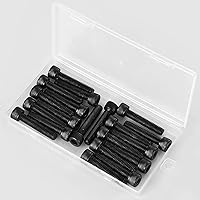 Vista 6 de Tornillos de cabeza hexagonal M8-0.049 x 0.630 in, unidad de enchufe Allen métrica, acabado de óxido negro, acero de aleación de grado 12.9, rosca a