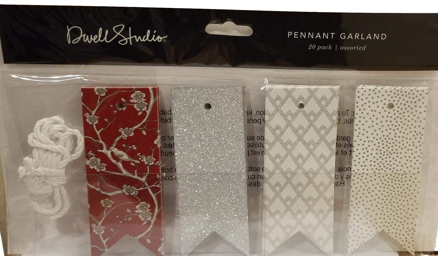 Dwell Studio (TM) by Staples (TM) Assorted 20 Pack Pennant Garland Tags