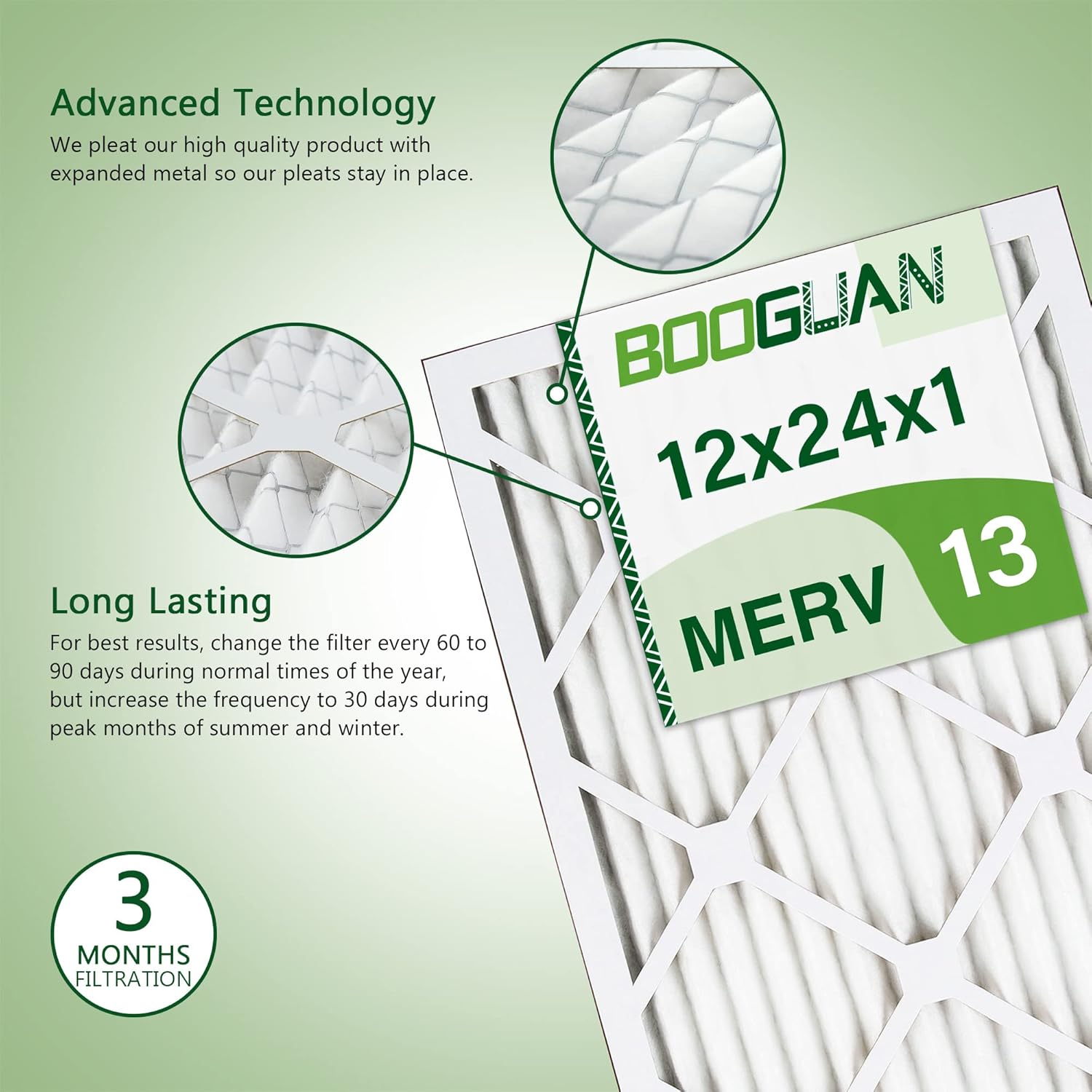 70% оƒƒ Evеrуthіng BOOGUAN Filters 12X24X1 MERV 13 Air Filters Pleated HVAC HC Furnace Filters 6 Pack Buу 2 gеt 3 BOOGUAN Filters 12X24X1 MERV 13 Air Filters Pleated HVAC HC Furnace Filters 6 Pack