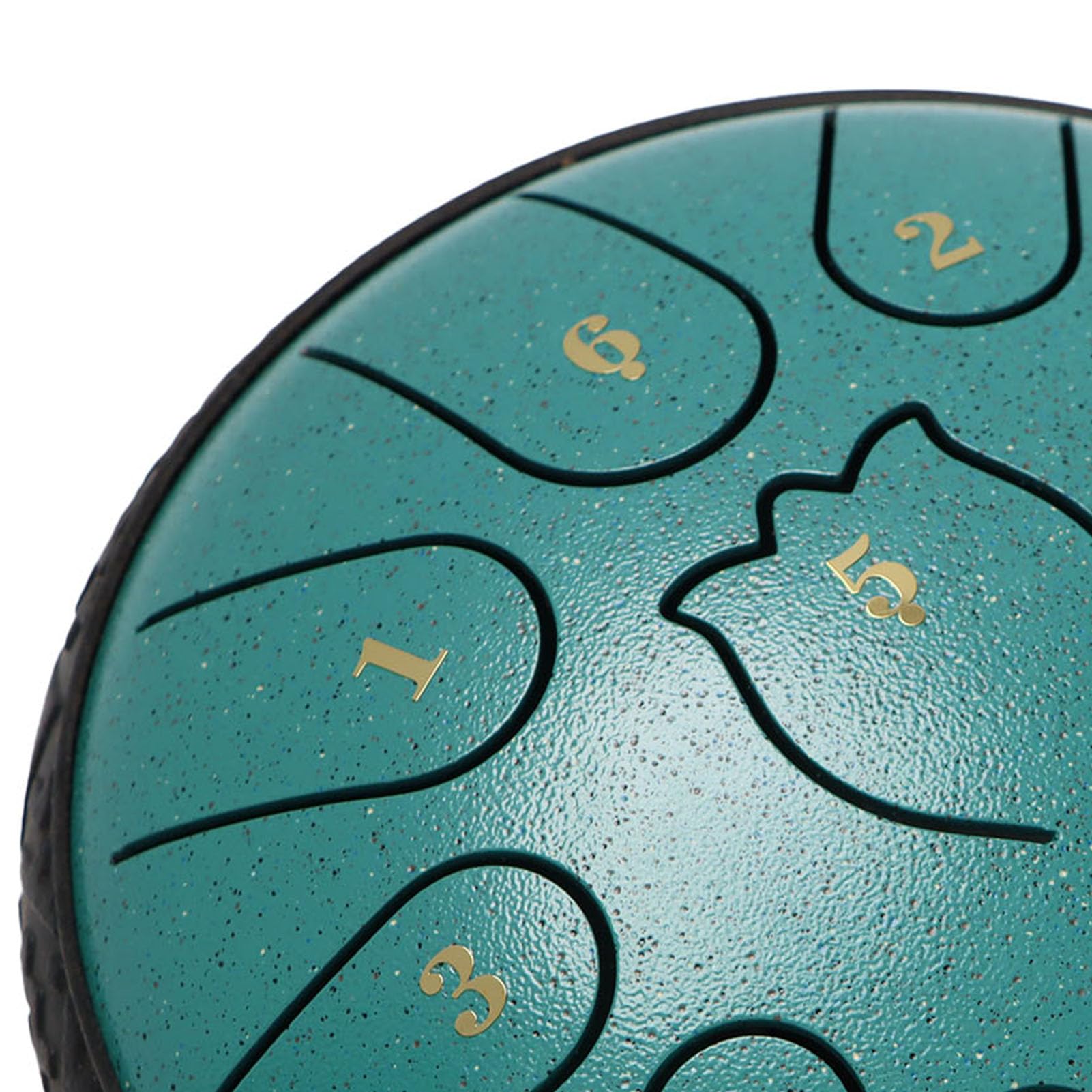 Buachois Tambor de Lengua de Acero, Tambor de Chakra portátil de 6 Pulgadas y 11 Tonos para educación, Yoga, meditación (Verde)