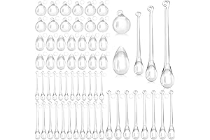 100 Count Clear Acrylic Teardrop Christmas Tree Ornaments