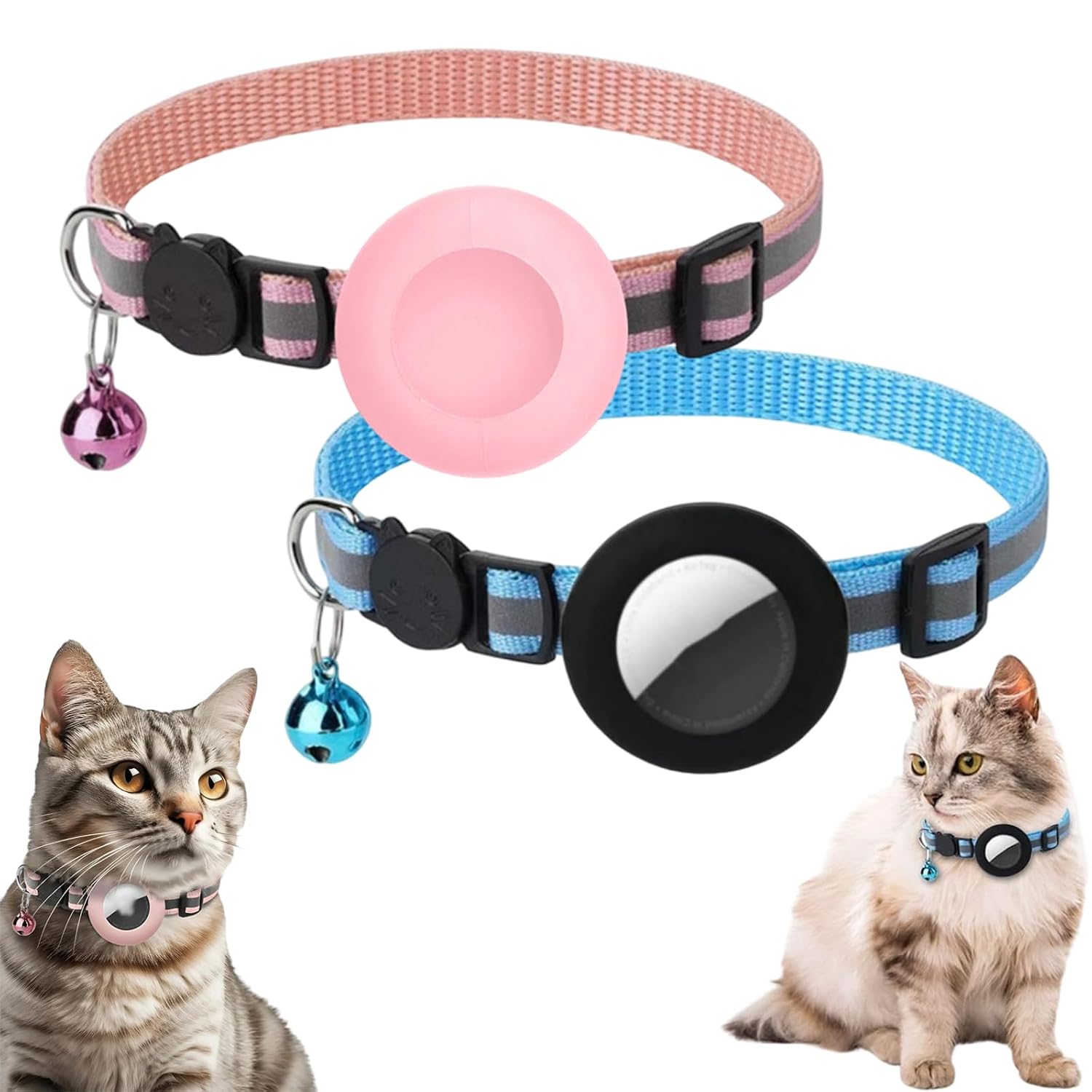 2 Packs Breakaway Cat Collar, Shockproof, Ultra-Durable, Plastic & Silicone Pet Collar Case for Air Tags - Review, Price and Buying Guide