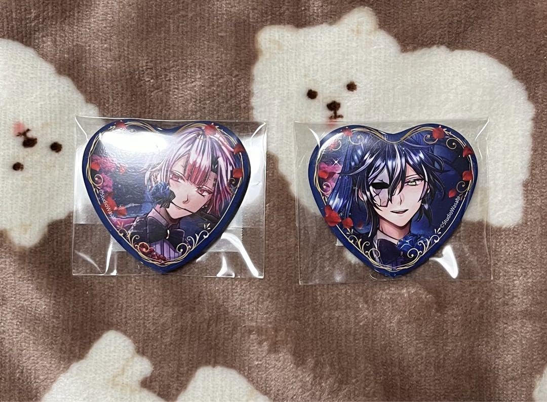 あくねこ アモン ハート缶バッジ