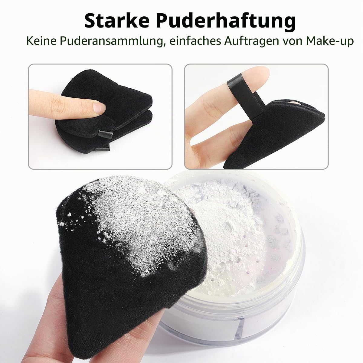 Pinselset Makeup MAANGE 54-teiliges Make up Pinsel Set, hochwertige synthetische Make-up-Pinsel, multifunktionales Schminkpinsel Set für Frauen und Mädchen (Schwarz, 54-teilig)