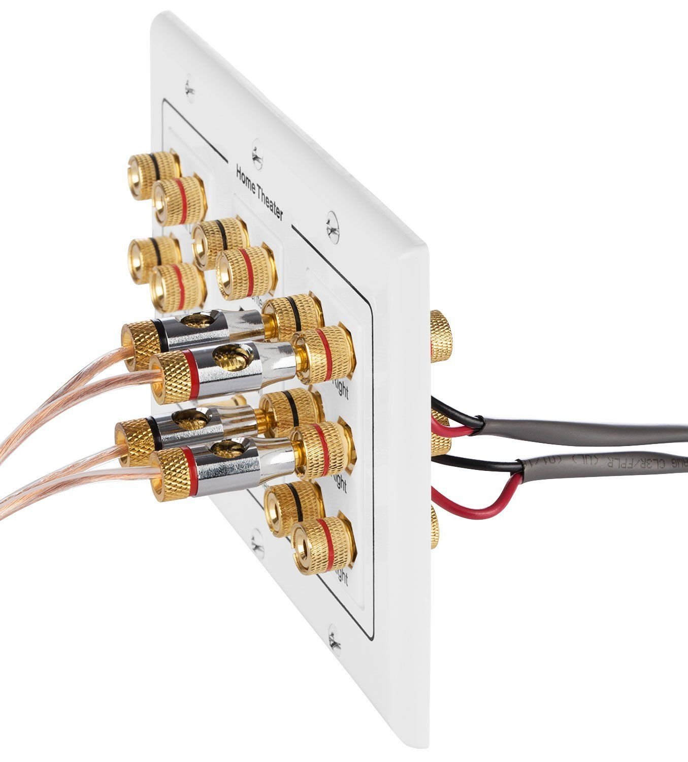 Amazon | Fosmon ホームシアタースピーカー壁プレートコンセント