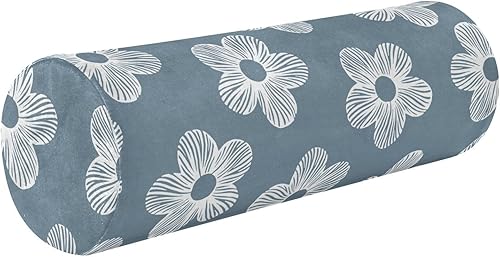 Kigai Almohada cervical para aliviar el dolor de cuello, almohada de espuma viscoelástica con funda extraíble y lavable, almohada cilíndrica de