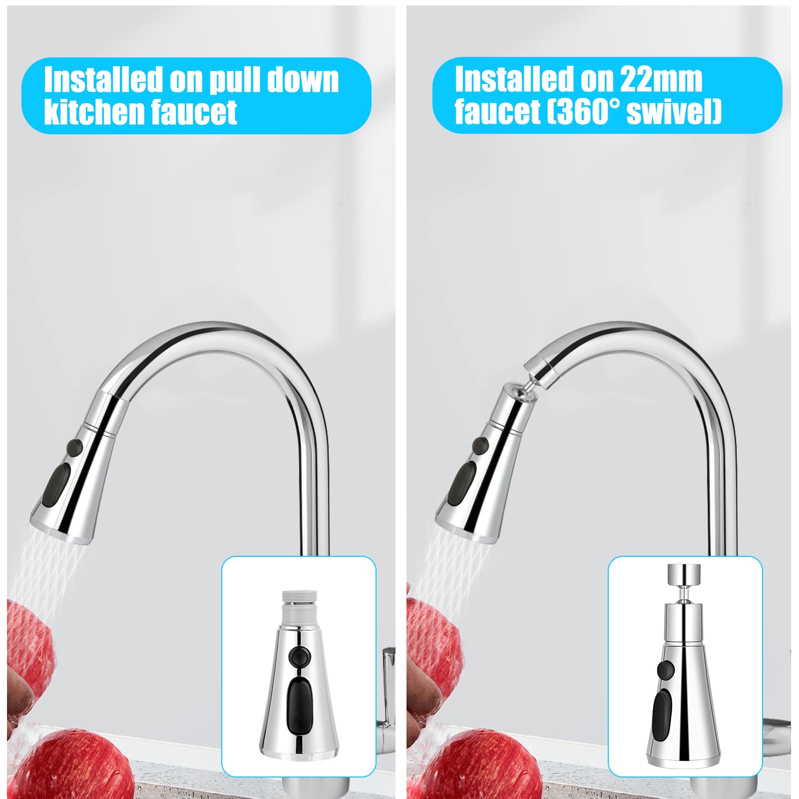 Robinet De Cuisine Avec Filtre, Rallonge De Robinet Rotative À 360