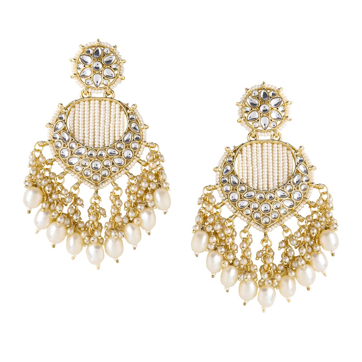 Yellow Chimes Earrings for Women and Girls Traditional Chandbali| Gold Plated |Kundan Stone Chand Baliyan Earrings | Birthday Gift for girls and women Anniversary Gift for Wife (B0BDRZ1WS2) Amazon Price History, Amazon Price Tracker