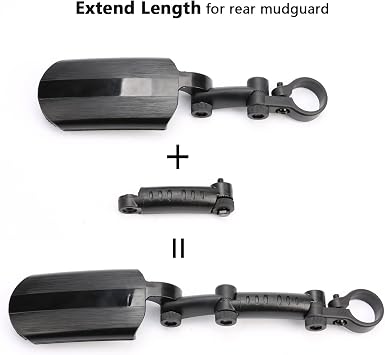 TAGVO Bike Mudguard, Retractable Bicycle Fenders Set Mountain Bike Front and Rear Mud Guard Portable Adjustable Bike Fender for MTB