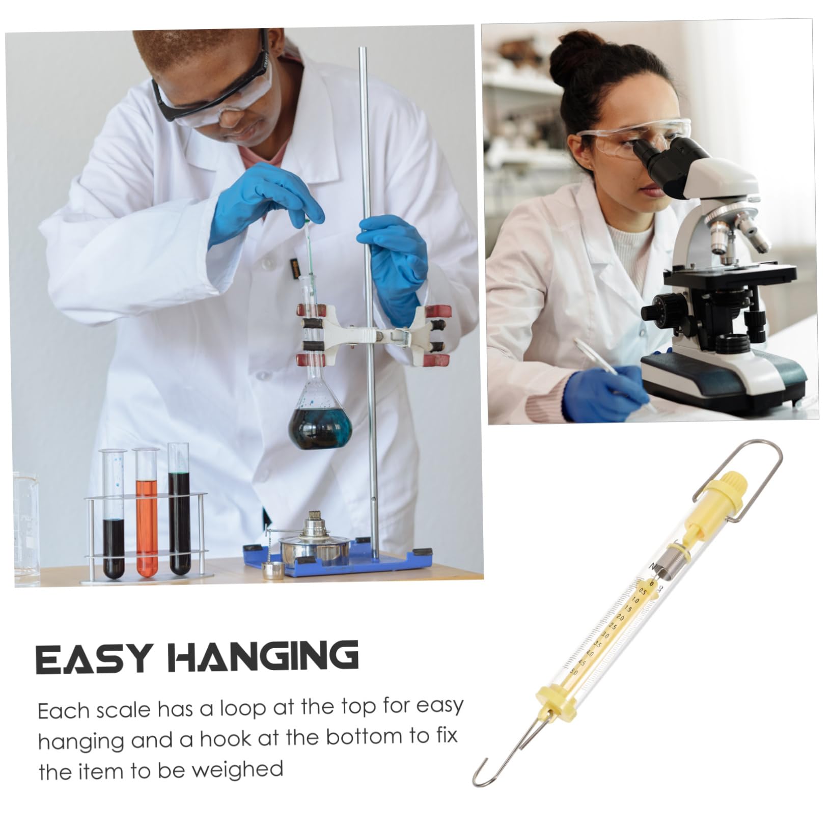 MUSISALY Spring Balance Scale Force Scale for Physics Experiment Science Random Color