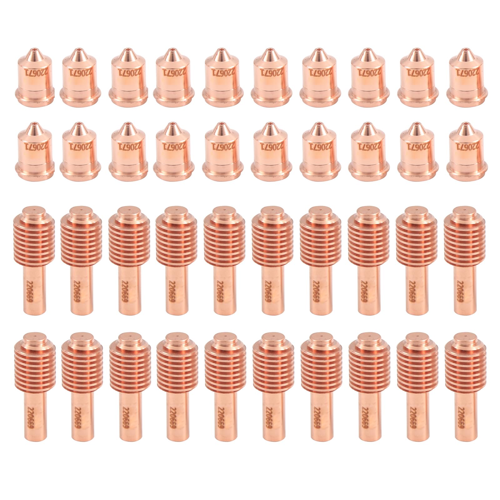 20Pcs 220669 Electrode 20Pcs 220671 Nozzle Tip Fit Hypertherm PMX 45 T45V Cutting Torch Consumable