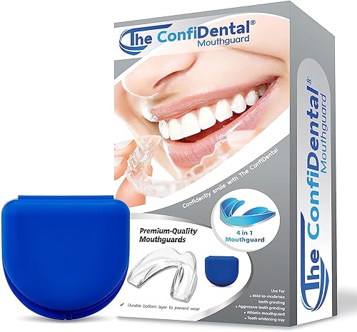 Miniatura 10 de The ConfiDental Protector bucal para rechinar dientes por la noche, paquete de 6 protectores dentales moldeables para apretar y bruxismo, ajuste