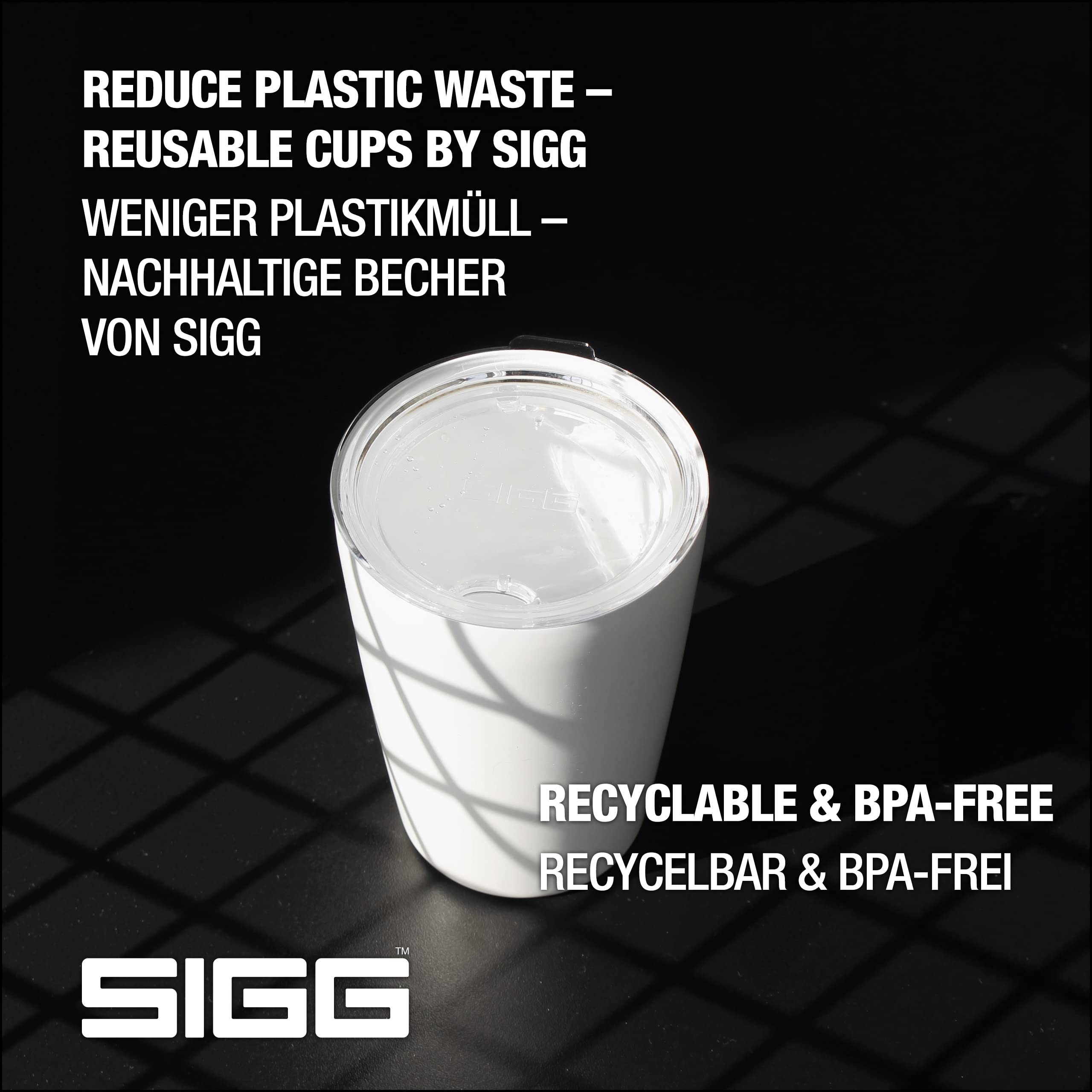 SIGG Neso Cup Thermos (0,3 L / 0,4 L), Mug Thermos Isolant à Double Paroi Fabriqué avec Des Matériaux Non Toxiques, Tasse à Café à Emporter en Acier Inoxydable 18/8