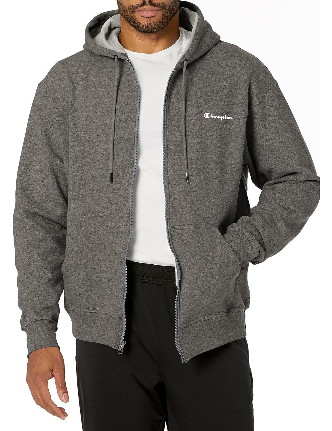 Champion Mens Zip Up Hoodie Powerblend Zip Up Hoodie Sweatshirt