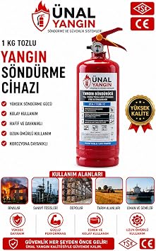 1 kg KKT ABC Kuru Kimyevi Tozlu Yang n S nd rme T p , Ara , Ev, Ofis ve   Yeri i in