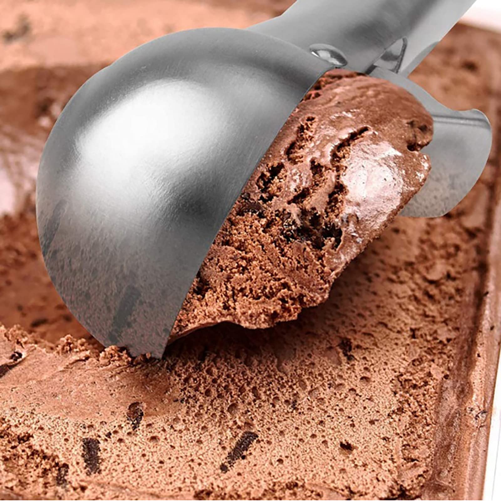 Cuillère à Glace En Acier Inoxydable Doré - Pelle à Cupcakes Ergonomique, 18 Cm, Lavable Au Lave-vaisselle