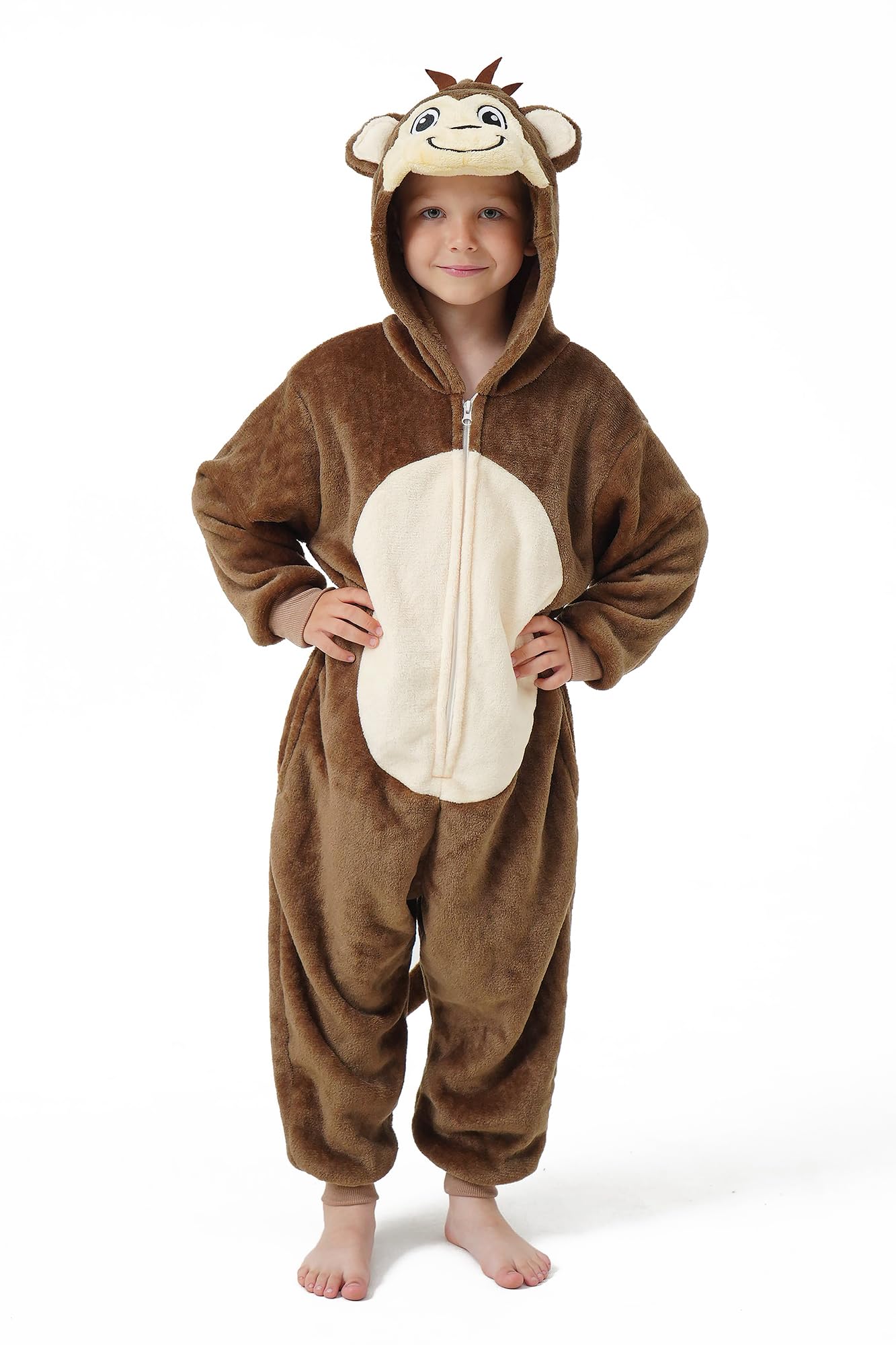 Kids Animal Onesie Halloween Funny Costume Cosplay Pajamas 3-14Y