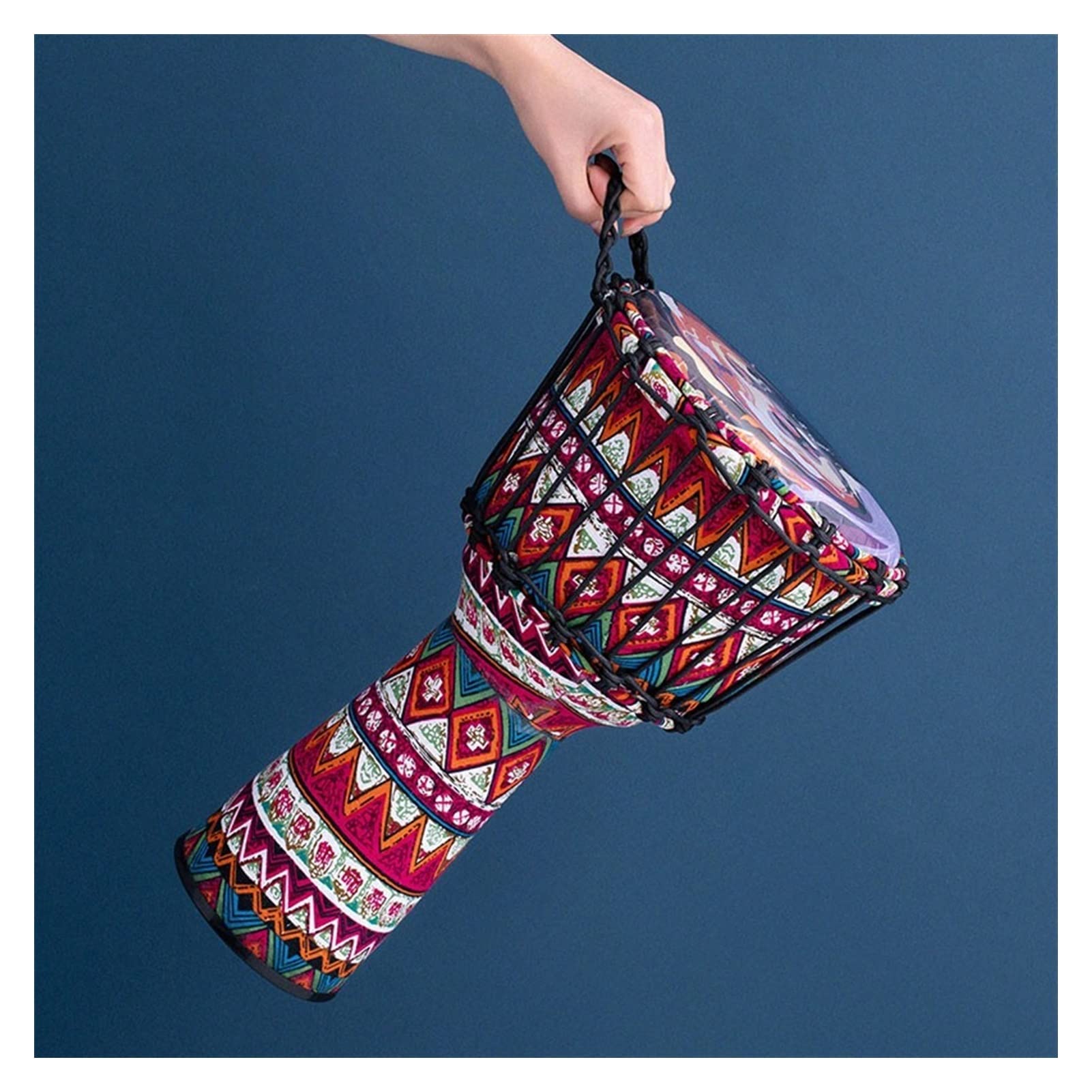 TSTS Djembé Djembe pour Débutants, Tambourin pour Enfants, Abdos Dessin Animé Tambourin De Tissu Coloré De 8 Pouces De 8 Pouces