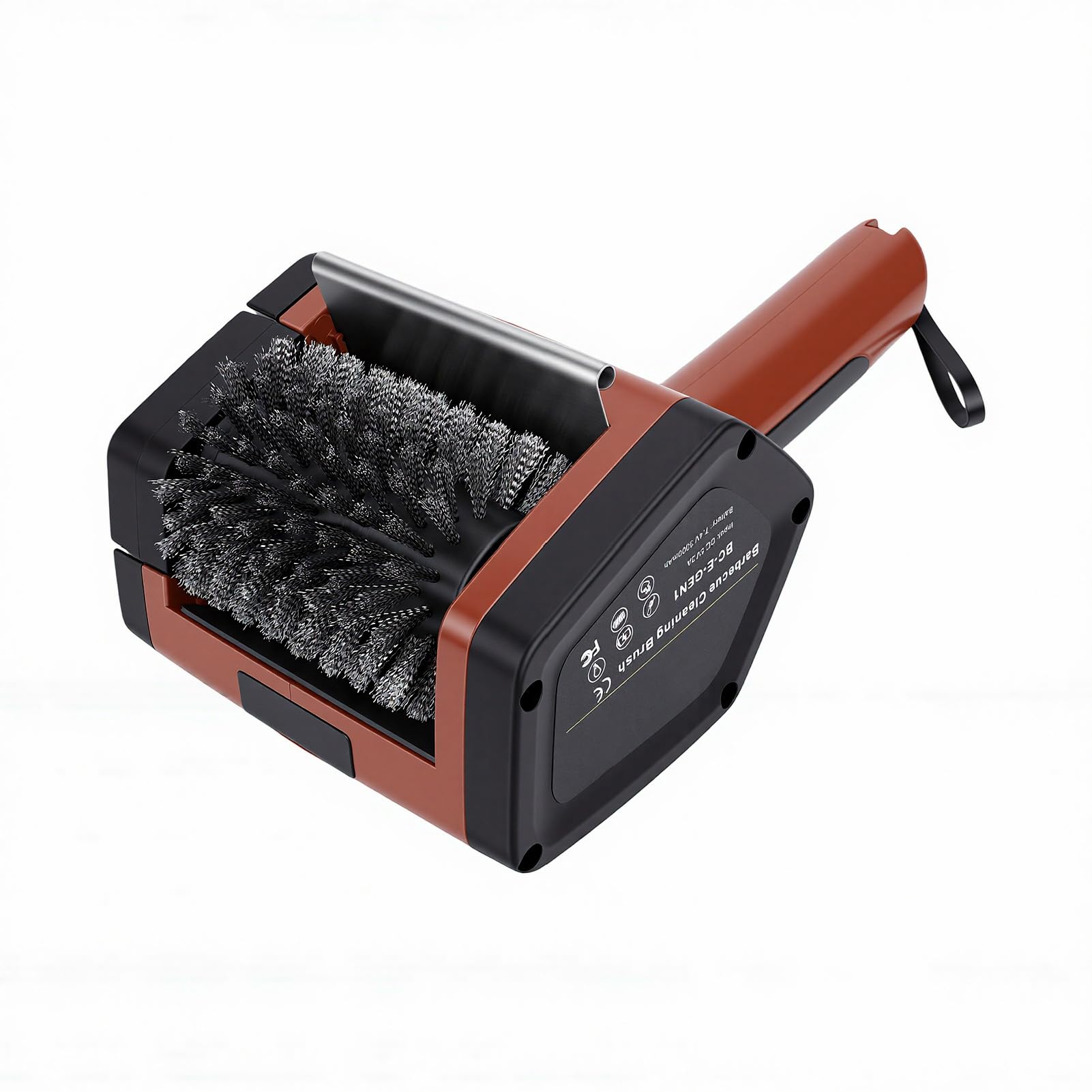 AMONIDA Cepillo Eléctrico para Parrilla, Herramienta Ergonómica de Limpieza para Barbacoa, para Acampar, Uso Al Aire, Recargable, 3000mAh