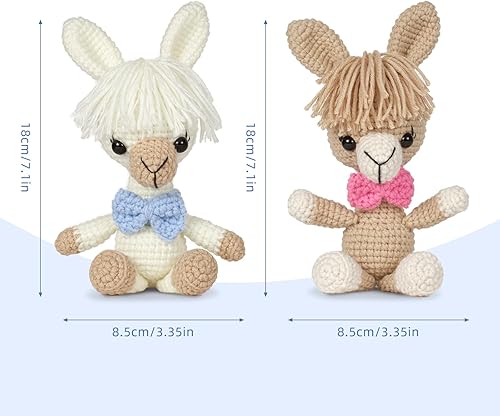 Miniatura 6 de mehorkook Kit de ganchillo para principiantes, tutoriales en video paso a paso, ideal para adultos y niños, proyectos de animales de ganchillo,