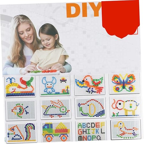 Miniatura 5 de Rompecabezas de uñas de hongo, 186 piezas, rompecabezas de tablero de clavijas, rompecabezas para niños, tablero de clavijas, uñas de hongo, tablero