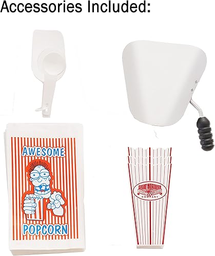 Miniatura 5 de Great Northern Popcorn - Máquina de palomitas de maíz para encimera, estilo antiguo, hervidor de 8 onzas, cajón de viejas sirvientas, bandeja de